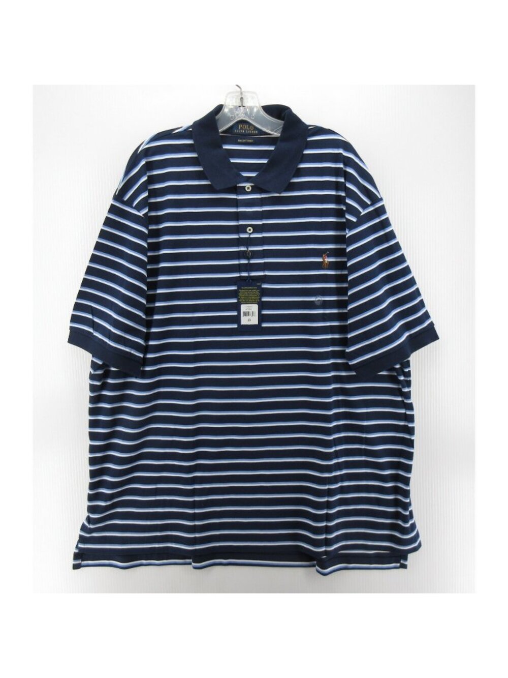Polo Ralph Lauren Polo Shirt 2XB Big Pima Soft Touch Striped Flesh Pony